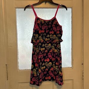 SO Girl’s Blue Pink and Yellow Tie Dye Spaghetti Strap Sundress Size 12